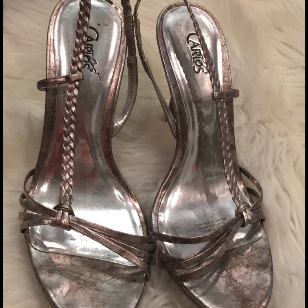Carlos by Carlos Santana pewter heels 9M